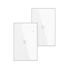 OEM - Conmutador Inteligente Wifi 1 Botón Blanco Pack 2 Unidades