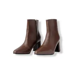 LB LIBBY CALZADOS Y ACCESORIOS - BOTINES DE VESTIR MARCA LIBBY COLOR MARRÓN TACO 7
