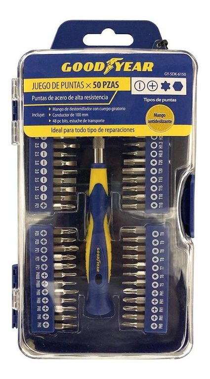 Destornillador puntas precisión set 50pzas gy-sdk-6150