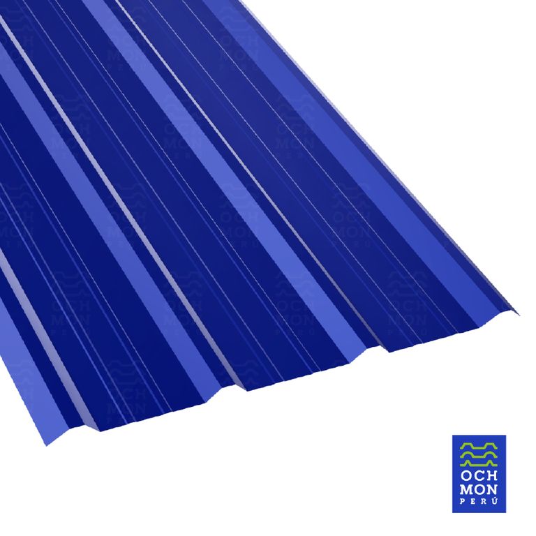 Techos de Aluzinc TR4 AZUL 030mm de 105 cm ancho x 295 cm largo