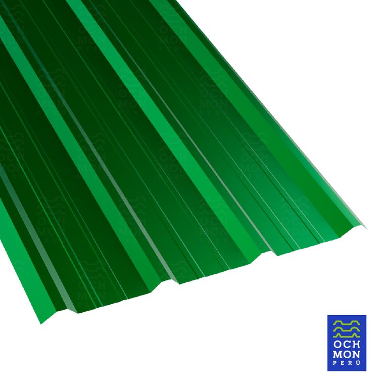 Techos de Aluzinc TR4 Verde 030mm de 105 cm x 295 cm