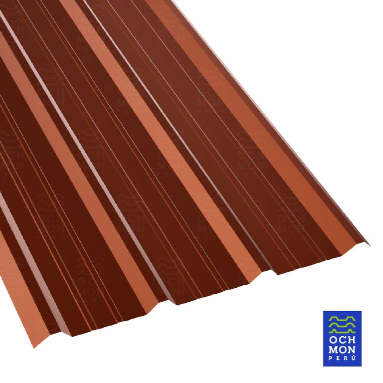 Techos de Aluzinc TR4 MARRON 030mm de 105 cm ancho x 295 cm largo