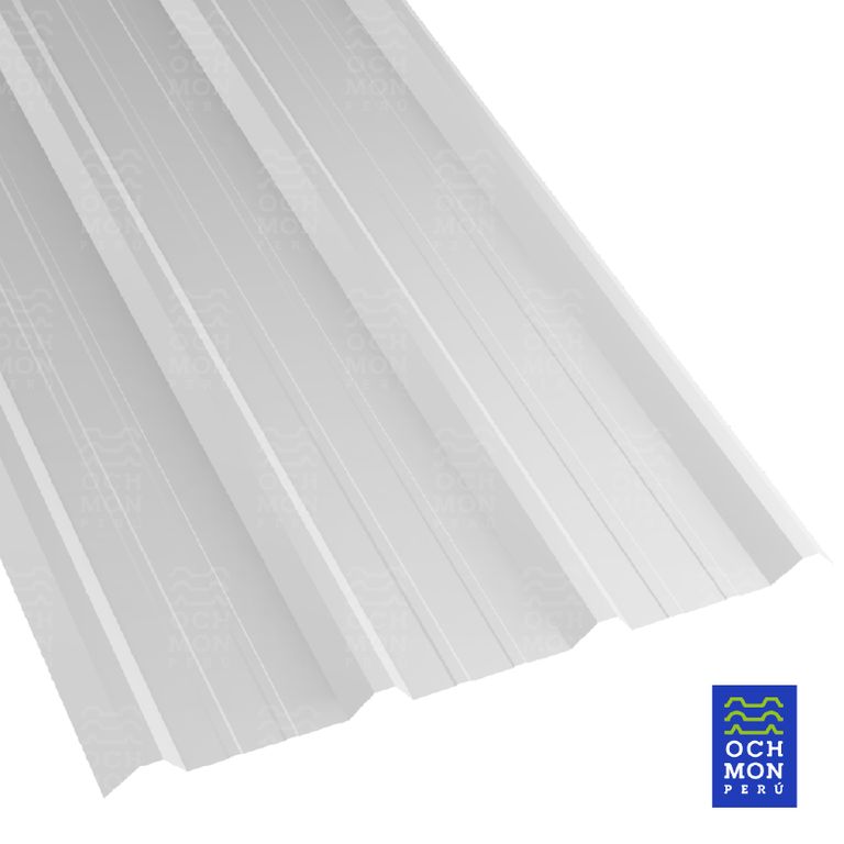 Techos de Aluzinc TR4 Blanco 030mm de 105 cm ancho x 295 cm largo