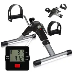 GENERICO - Pedalera Ejercitador Digital Terapia Piernas Brazos Plegable