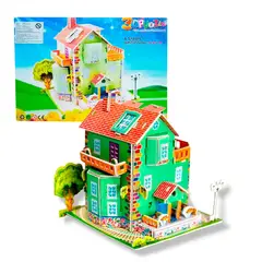 GENERICO - Rompecabezas 3D de Cartón Casas Modelos Aleatorios X1