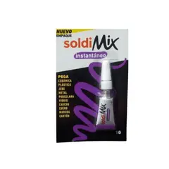 SOLDIMIX - Pack x 3 : Pegamento Rápido Súper Glue x 1gr - Transparente