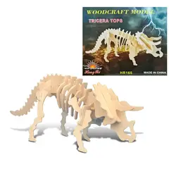 GENERICO - Rompecabezas 3D de Madera Triceratops HR165