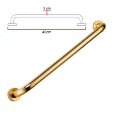 GENERICO - Barra de seguridad de 40 cm de acero inoxidable #304