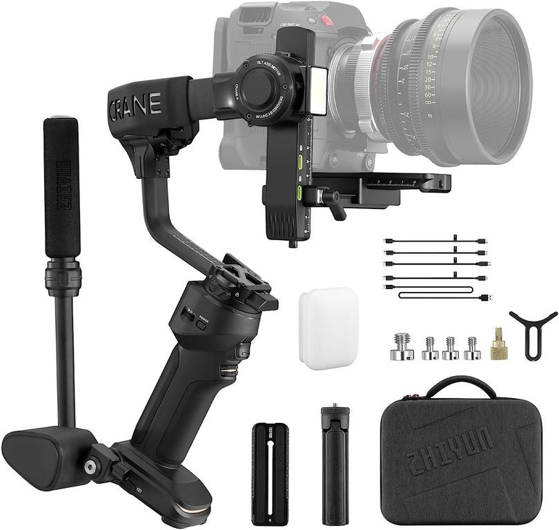 Estabilizador Crane 4 Combo, Cardan de 3 ejes para Cámaras DSLR