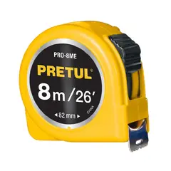 PRETUL - Wincha cinta métrica 8 m amarillo