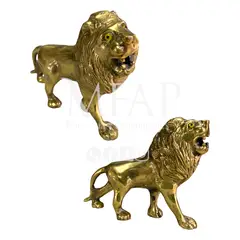 MFAP BRONCERIA Y ANTIGUEDADES - León de bronce fundido 9 cm - Espíritu salvaje