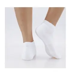 GENERICO - Medias tobilleras Blanco Unisex 12 pares
