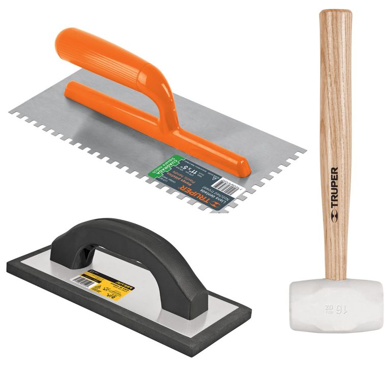 Martillo de goma plancha raspin fraguador COMBO