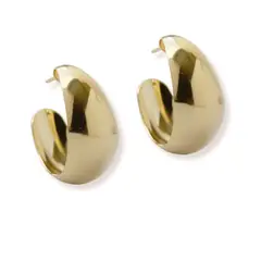 AMBAR JOYERIA - Argollas Heloisa 25 Golden LAMINADO EN ORO