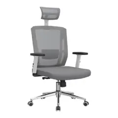 MOBELART - Silla de Oficina Presidente Delphi 2 BA Ergonómica Gris möbelArt