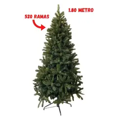 FLORIPA - Árbol de Navidad Verde de 1.80m y 520 ramos AP180