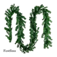 FLORIPA - Guirnalda Navideña 270 Cm Verde Decorativa