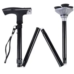 PERUMASSAGE - Bastón Plegable Con Luz Seguridad Y Visibilidad Adultos