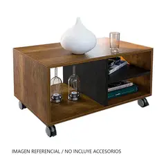 AMUEBLE - Mesa de centro * REDONDO * MARRON MELAMINA 18MM