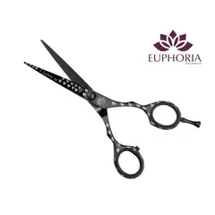 EUPHORIA - Tijeras de corte profesional FILO DE NAVAJA 5.5 Pulgadas de Acero Inoxidable Quirúrgico