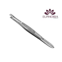 EUPHORIA - Pinzas Depilatoria con Punta Recta de Acero Inoxidable Quirúrgico