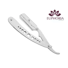 EUPHORIA - Navajero Portanavaja Navaja de 3 Cuerpos Acero Inoxidable Mango Acero