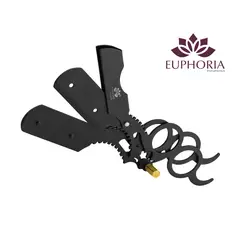 EUPHORIA - Navajero Portanavaja Navaja de 3 Cuerpos Acero Inoxidable con Soporte