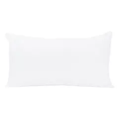 NIENNA HOME - Cojín Rectangular de Lino Color Blanco Relleno Incluido