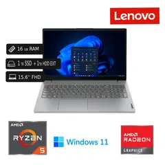 LENOVO - Laptop Nueva V15 G4 Ryzen 7500U 16GB RAM DDR 5 1TB SSD +1 TB HDD Externo -W11