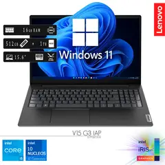 LENOVO - Laptop Nueva V15 G3 IAP Core I5 12va Gen 16GB RAM 512GB SSD 1TB HDD -W11