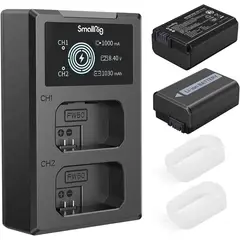 GENERICO - SmallRig NP-FW50 Kit 2 Baterias + Cargador Dual