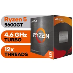 AMD - RYZEN 5 5600GT PROCESADOR 3.90 / 4.4GHz, 16MB L3, 6 Core, AM4, 65W