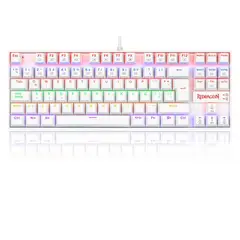 REDRAGON - Teclado Gamer Kumara Rainbow White RED SWITCH