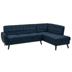 ALTO HOGAR - Seccional Velvet Derecho Azul Acero