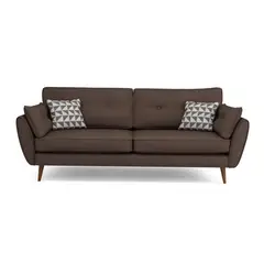 ALTO HOGAR - Sofá Altina 3 Cuerpos Marrón
