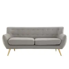 ALTO HOGAR - Sofá Vintage Asia 2 Cuerpos Gris