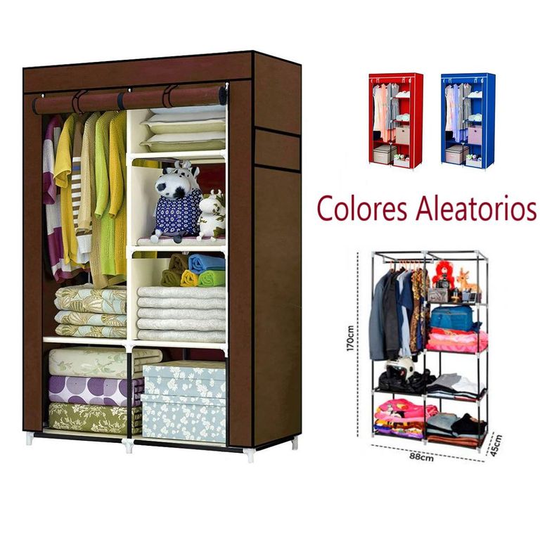 Ropero Organizador Armario Closet Armable 2 Cuerpos Funda 1.