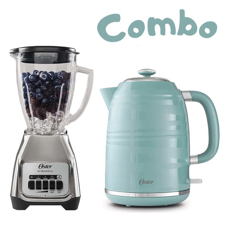 Combo Licuadora 2 Vel. BLSTKAGNPB mas Hervidor BVSTKT4177V azul