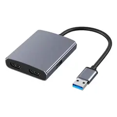 OEM - Convertidor Adaptador 4 en 1 Tipo USB 3.0 a HDMI Dual/ USB/ Audio