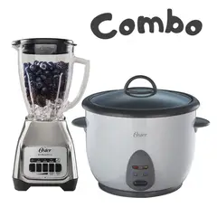 OSTER - Combo Licuadora BLSTKAG-NPB mas Olla arrocera Blanca