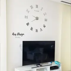 GENERICO - Reloj de Pared para Sala Moderno - Lucas Plateado
