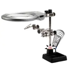 GENERICO - Kit Soldar Soporte Pinza Lupa Luz LED Para Reparación Circuitos