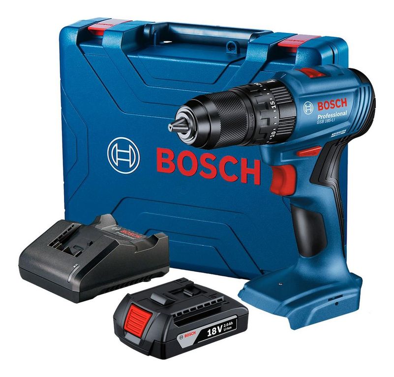 Taladro Percutor 1/2" 18V Brushless Inc 1 Bat y Carg GSB 185-LI