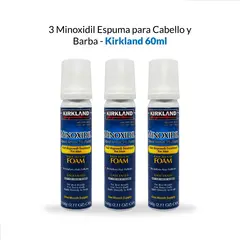 KIRKLAND - 3 Minoxidil Espuma