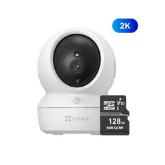 EZVIZ - Cámara Inalámbrica Wifi 360º H6C 2K 4MP + Micro SD 128gb -