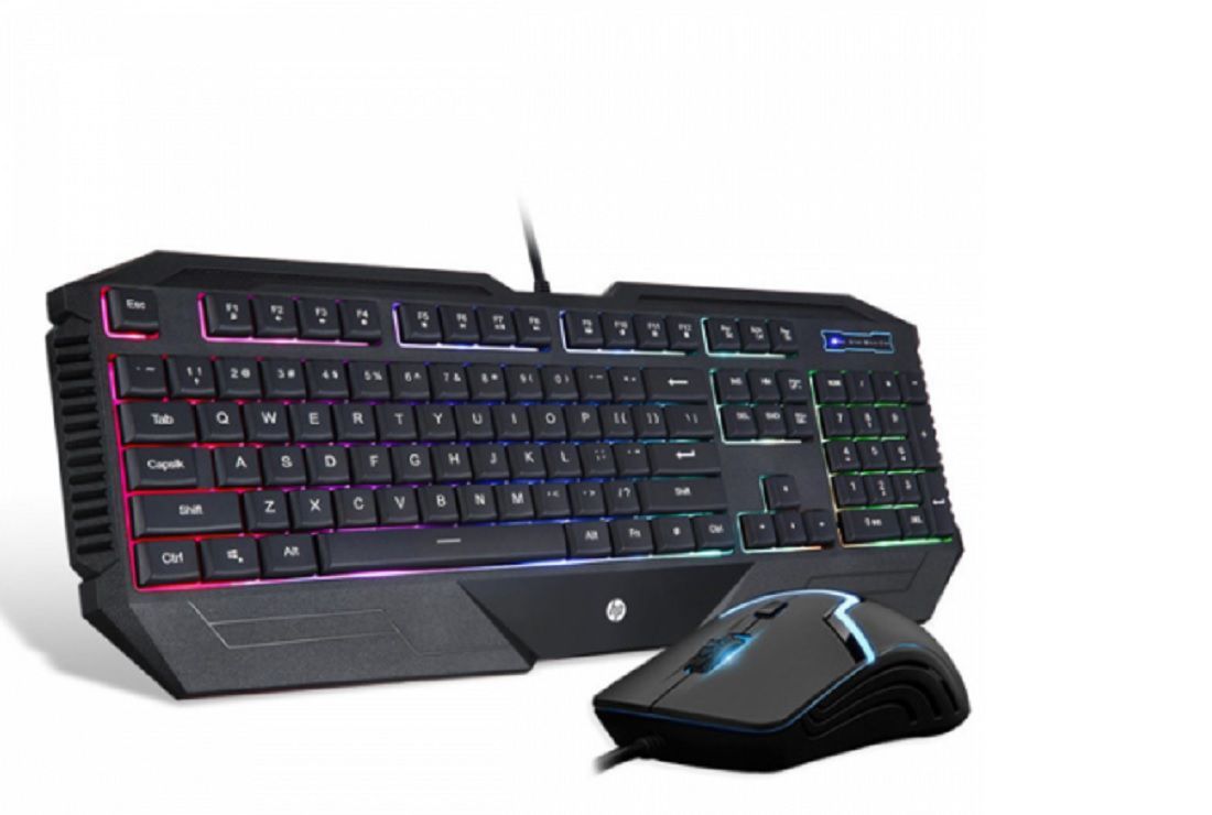 Combo GAMER teclado y mouse GK1100 con iluminación RGB - Negro