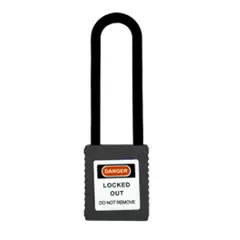 LOTO MASTER - CANDADO AISLADO COLOR NEGRO 2 LLAVES