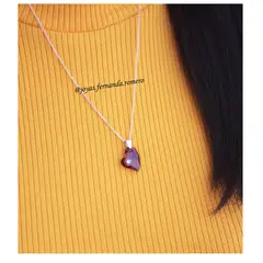 FERNANDA ROMERO JOYAS Y ACCESORIOS - Juego "Corazón Devoted 2 U" en Cristal Austriaco elaborado en Plata