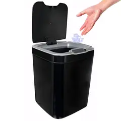 KOTIINI - Basurero sensor ABS 15L negro