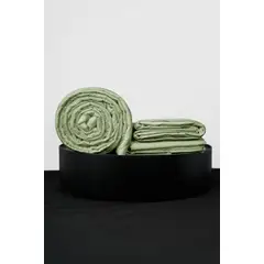 COBITEX HOME - Sábanas + Plumón Hipoalergénico + Funda Plumón 1.5 Plazas Verde 100% Algodón